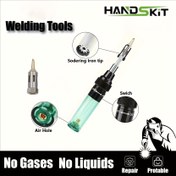 Resim HANDSKIT 1 Set, Kaynak Aletleri, Bu Ürün Gaz veya Sıvı İçermez!! Taşınabilir Lehimleme Takımı, Manuel Araç Seti, Gaz veya Sıvı Gerekmez, Değiştirilebilir Lehim Ucu, Ev Yenileme, Araba Tamiri, Kaynak için Uygun, Pil Gerektirmez 