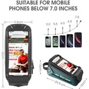 Resim Sones West Bıkıng 2.5l Bisiklet Ön Kiriş Cep Telefonu Dokunmatik Ekran Sert Kabuk Çanta Floresan Sarı 