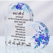 Resim Trendooze Şekli Plak Onun Marka Koca Kalp İçin Hediyesi Eşi Düğün Anıt Akrilik Adet, Adet 1 1 Se 1 Adet 