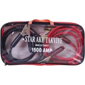 Resim Ultra Güçlü Araba Akü Takviye Kablosu - 1500 Amper Çantalı 