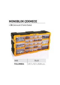 Resim Monoblok Çekmece Avadanlık 26'lı Duvar Paneli, Askı Avadanlık, 49x16x25 Cm, Super Bag 