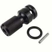Resim 3 adet Hızlı Çıkarma Güç Anahtarı Adaptörü Kiti - 1/2" Kare Sürücü'den 1/4" Altıgen Dönüştürücü, DIY ve Metal İnşaat Projeleri için O-Ring'ler ve Çiviler, Çelik İnşaat, DIY Temel | Şık Siyah Bitiş | Dayanıklı Çelik İnşaat, Çivi Anahtarı Adaptörü, Çivi Anahtarı Adaptörü 