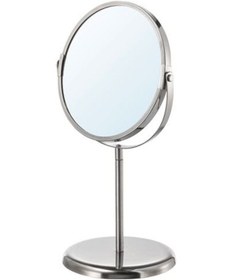 Resim Ayaklı Bir Tarafı Büyüteçli Banyo Tıraş Makyaj Aynası 