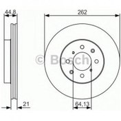 Resim Bosch Fren Diski Ön [4D 262Mm] Civic V VI 1.4İ V Tec 90 Jazz 