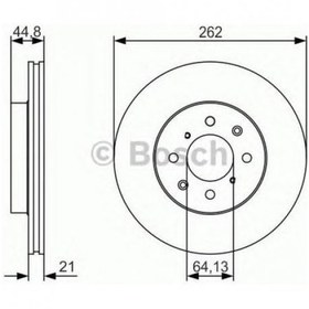 Resim Bosch Fren Diski Ön [4D 262Mm] Civic V VI 1.4İ V Tec 90 Jazz 