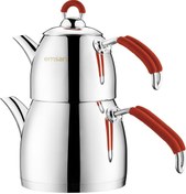 Resim Mena Rise Mina Midi Boy Çaydanlık Takımı Kırmızı 0.75-2 Litre OruçStore 1159032 