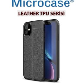 Resim Microcase Apple Uyumlu iPhone 11 Leather Silikon Kilif - Siyah 385679813 