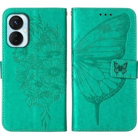 Resim Tongxida Spark 9 Pro/9t Kabartmalı Kelebek Çevirme Deri Kılıfı, Uyumlu Tasarım Diğer 