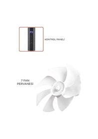 Resim Torima SF-02 Ayaklı 16'' 60 W 3 Kademe 7 Pervaneli Kumandalı Vantilatör 