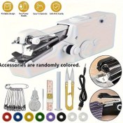 Resim USB Güç Kaynağı, Kablosuz Kullanım, Güvenlik ve Dayanıklılık ile Mini Taşınabilir El Tipi Dikiş Makinesi, DIY ve Seyahat Aksesuarları Dahil 