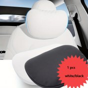 Resim Basit Stil Araba Başlık, Nefes Alabilen Boyun Yastığı, Ayarlanabilir Yükseklik ile Ergonomik, Ofis, Ev ve Uzun Sürüş Araba Aksesuarları için Uygun, Rahat Seyahat Yastığı, Babalar Günü Hediyesi 