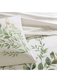 Resim Taç Baskılı Bloomy Tek Kişilik Pike Takımı Yeşil 000000001000049771 Yeşil 