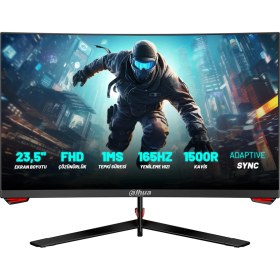Resim Dahua E230C 23.6" Curved 165Hz 250NIT 1ms Fullhd Va LED Gaming Oyuncu Monitör DHI-LM24-E230C 