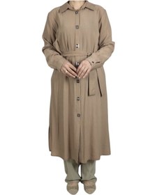 Resim Ece Giyim Kadın Önü Çıtçıtlı Beli Kuşaklı Tunik Krem 