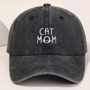 Resim Tek Boy Unisex Ayarlanabilir Beyzbol Şapkası "CAT MOM" Dikiş - Hafif, Dayanıklı Polyester, Outdoor Aktiviteleri, Kamp, Olta, Yürüyüş ve Partiler için Mükemmel - Arkadaşlar ve Aile için İdeal Hediye, Casual Baş Giysisi | Eğlenceli Tasarım | Dikişli Şapka, Kedi Şapkası 
