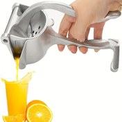 Resim Paslanmaz Çelik Manuel Sitrus Sıkacağı - Ergonomik Tutma Sapı ile Çift Fonksiyonlu Limon ve Portakal Sıkacağı, Taze Sıkacağı Çıkarma için Dayanıklı Mutfak Aracı, Verimli Sıkma, Şık Metalik Bitiş, Sağlam İnşaat 
