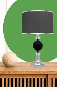 Resim MİNİMAL E-TİCARET & BİLGİ TEKNOLOJİLERİ Omega Silver Black Contrast Abajur 