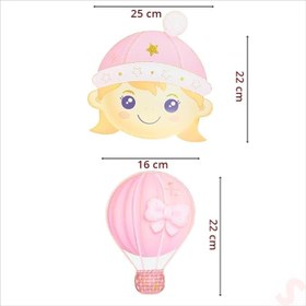 Resim SüSLe Bebek ve Parti Kız Odası, 8 Parça Duvar Sticker Seti 