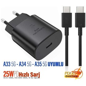 Resim Samsung A33 5g - A34 5g - A35 5g Uyumlu Şarj Aleti 25w Hızlı Ve 5a Şarj Kablosu 