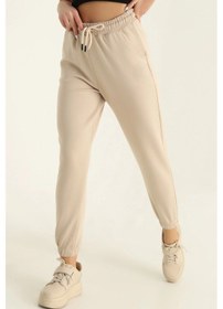 Resim Modal Kumaş Jogger Eşofman Altı Unısex Taş 