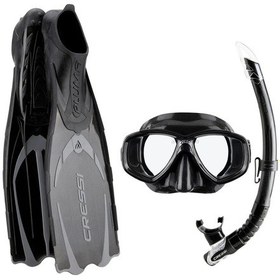 Resim Cressi Pluma Bag Palet Maske Şnorkel Set, 39-40 Siyah Siyah 