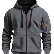 Resim (Pearson OBM) Avrupa ve Amerikan Modası Rahat Sonbahar ve Kış Şapka Kazak Fermuarlı Uzun Kollu Erkek ve Kadın Aynı Stil Sweatshirt Koşu Antrenman Dış Mekan Sıcak Fitness Ceketi 