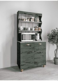 Resim Bohem Tarzda Kahve Köşesi Kaktüs Yeşili, Erzak Dolabı 