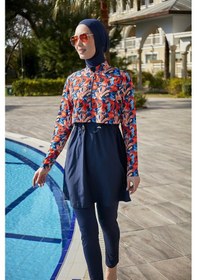 Resim Remsa Mayo Remsa Tam Kapalı Tesettür Mayo R113 Batik Siyah 