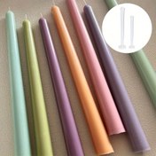 Resim 1-2 adet Yuvarlak Başlı Sütun Uzun Çubuk Akrilik Mum Kalıbı Pürüzsüz Kolay Çıkartma Plastik Silindirik Konik Mum Yapım Aracı DIY Düğün Dekorasyon Hediye 