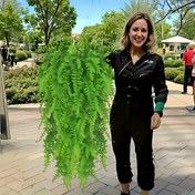 Resim 6 Adet Büyük Dış Mekan Yapay Boston Eğrelti Otu Asma Bitkileri, Ev Ofisi için Uygun, Bahçe Veranda Süslemeleri, Düğün Yıldönümü Tatil Paskalya Anneler Günü St. Patrick's Day İlkbahar Yaz Sergisi, İç ve Dış Mekan Kullanımı - Patio Yard Sahne Dekorasyon Seti 