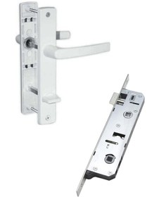 Resim ŞENEL Yapı Market Pimapen Pvc Kapı Kolu - 35 Mm Kilit Takım WC Tip Mekanizmalı 