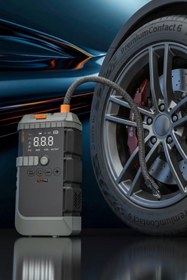 Resim post alley 4-in-1 Şarjlı Akü Takviye Cihazı Uyumlu–12000 mAh ,1200A ,Lastik Pompası,Powerbank,LED Işık 