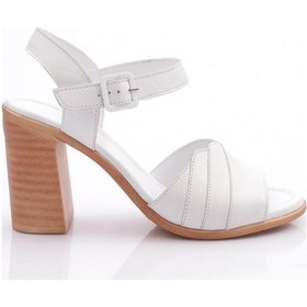 Resim Dgn 1830 Kadin Topuklu Sandalet 1830-2497-R0198 Beyaz 