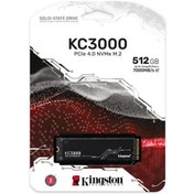 Resim Kingston Kc3000 512gb Pcıe 4.0 X4 M.2 22x80 Nvme 7000-3900 Ssd Skc3000s/512g 