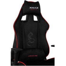 Resim Rio Pus Balerion Terletmez Kadife Kumaş Siyah Gaming Oyuncu Koltuğu -10 Siyah 