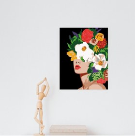 Resim SANAT Sayılarla Boyama & Hobi Seti - Fırça Boya Duvara Asma Aparatı Dahil 40x50 Tablo 