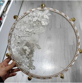 Resim Gülce Kasnak Dantelli Gelin Tefi 