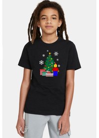 Resim Tshirthane Lego Man Christmas Siyah Çocuk Tshirt SIYAH 