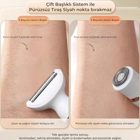Resim GROMİC 4 Ü 1 Arada Traş Makinası Yüz Vücüt İçin Type-C Şarjlı Traş Makinası 