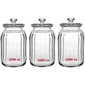 Resim Paşabahçe Viva Cam Kavanoz 1500 Cc X 3 Adet 96394 Çok Renkli 