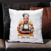 Resim Karikatürlü En İyi Erkek Aşçı Yastık 
