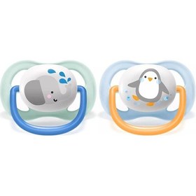 Resim Philips Avent Ultra Air Emzik 2'li 0 - 6 Ay SCF080/05 Mavi - Yeşil 