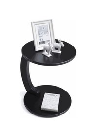 Resim Lunora Ahşap C Yan Sehpa Siyah 