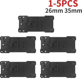 Resim Siyah 26MM 35MM 4 Adet 1-5 Adet 26MM 35MM Menteşe Deliği Delme Kılavuzu 35MM 40MM Menteşe Kurulum Jig Kapı Dolap Menteşe Deliği Bulucu Ağaç Işleme Aleti (Yurt Dışından) 