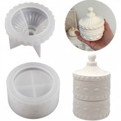 Resim 2 adet/takım oymalı saklama kutusu silikon kalıp, desenli alçı saklama kutusu kalıbı, mumluk kalıbı, saklama kutusu döküm kalıbı silikon, yaratıcı beton alçısı kalıbı, alçı, beton ve reçine el işleri için uygun, modern tasarım, el işi meraklıları ve DIY tutkunları için uygundur, ev ve doğum günü hediyeleri için mükemmel. 