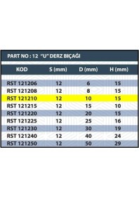 Resim 10MM U Derz Bıçağı 