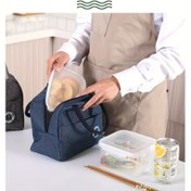 Resim Dayanıklı Polyester Öğle Yemeği Çantası, Geliştirilmiş İzolasyon, Kare Tasarım, Kolay El Yıkama Bakımı - Ofis ve Okul İçin İdeal, Gıda İle Temas Yok, Okula Dönüş 