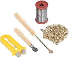 Resim Arı başlatıcı araçları Kit tel gömlekçisi arı gerginliği Bakır Gözlüler ile Arıcılar için Demir Kablolar ve Yeni Başlayanlar ve Profesyoneller için Güvenli Arı Ekibi 