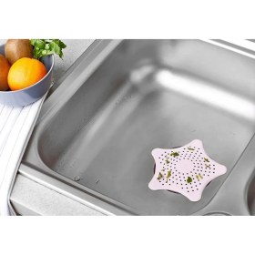 Resim Gri Yıldız Vantuzlu Kaymaz Lavabo Süzgeci, Pratik ve Şık Tasarım 