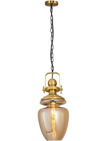 Resim Özcan Aydınlatma 4740-1a Tekli Cam Sarkıt 200 280 Sarı 